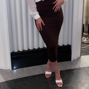 Brown long skirt